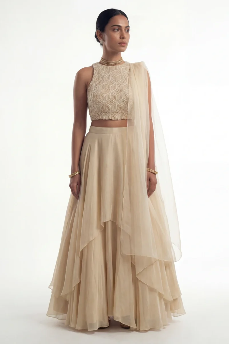Creamish Ivory Designer Lehenga
