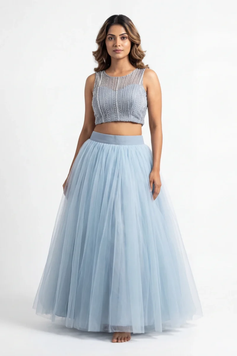 Powder Blue Lehenga