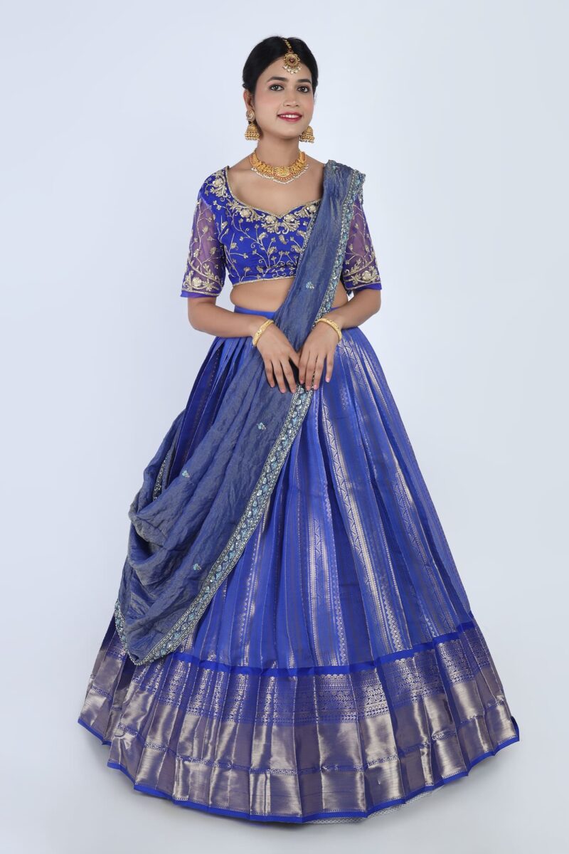 Royal Blue Half Saree