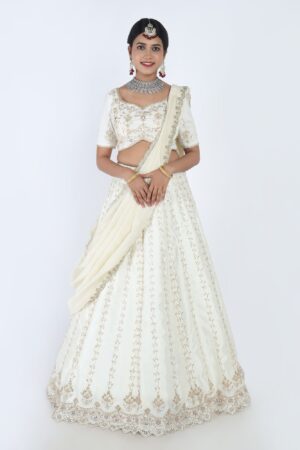 White Bridal lehenga